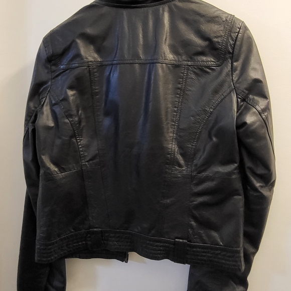 TRF Leather Bomber Style Jacket - Picture 2 of 7